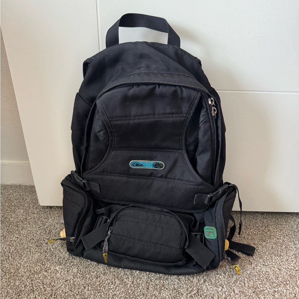 Vintage Y2K CLIVE Skateboard Snowboard Carrier Backpack Black